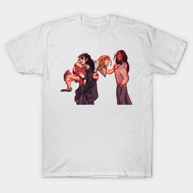 Sloan and her... evil henchmen? T-Shirt by CrossRoadArt